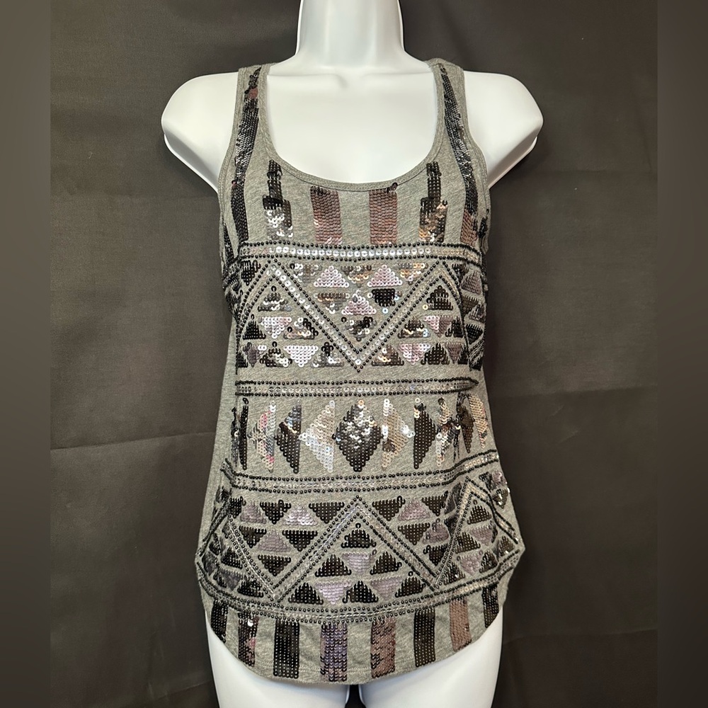 Express Sequin Embellished Tank Top